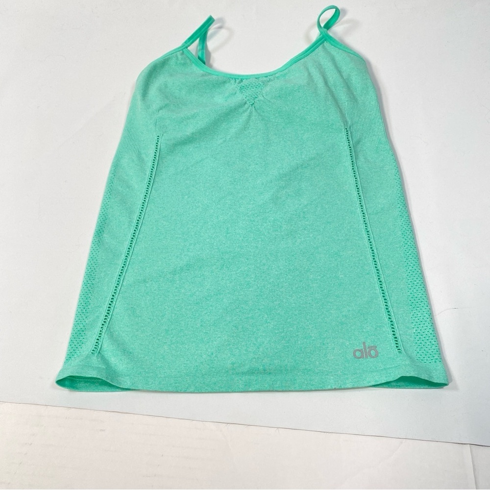 Alo Yoga Lark Seamless Mint Tank Workout Top Size M